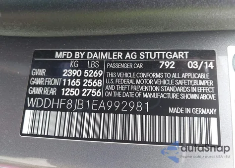 2014 Mercedes-Benz E 350 4Matic from USA, damaged, VIN WDDHF8JB1EA992981